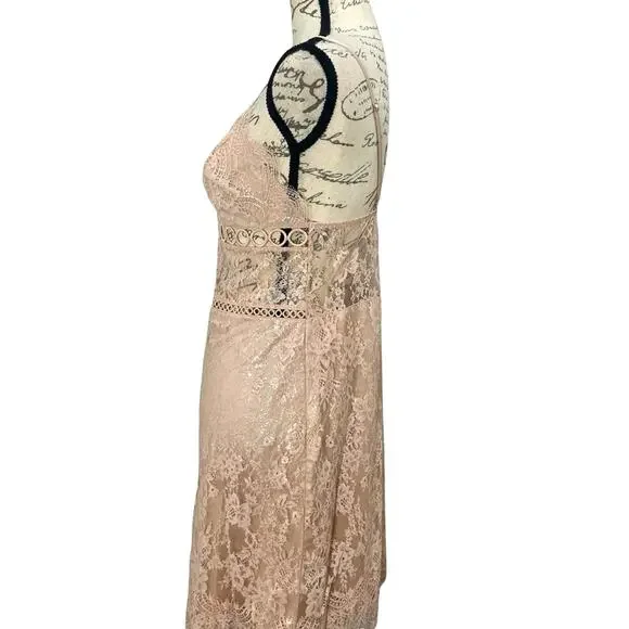 Victoria’s Secret Dream Angels Floral Slip Dress Lace & Ring Semi-Sheer - Small - Picture 5 of 11